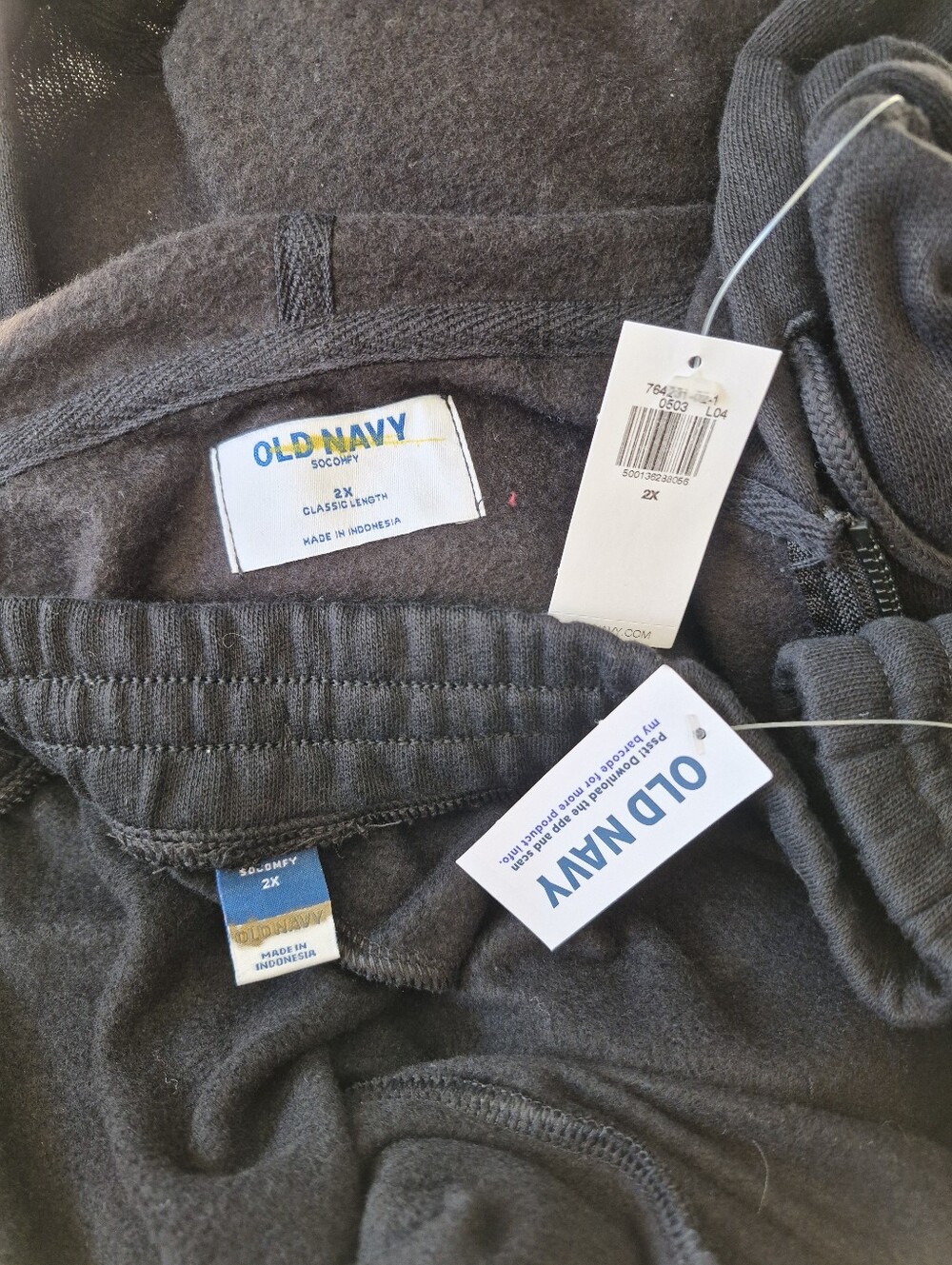 NWT Old Navy SoComfy Fleece Full Zip Hoodie + Extra High Waisted Wide-Leg Pants - Picture 14 of 16